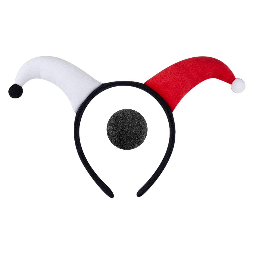 Colorful Clown Headband With Nose Set Costume Cosplay Accesories For Carnival Birthday Parties And Dress Up Event