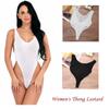 Leotard for Women High Cut Backless See Through Low Back Slim Thong Bodysuit Romper