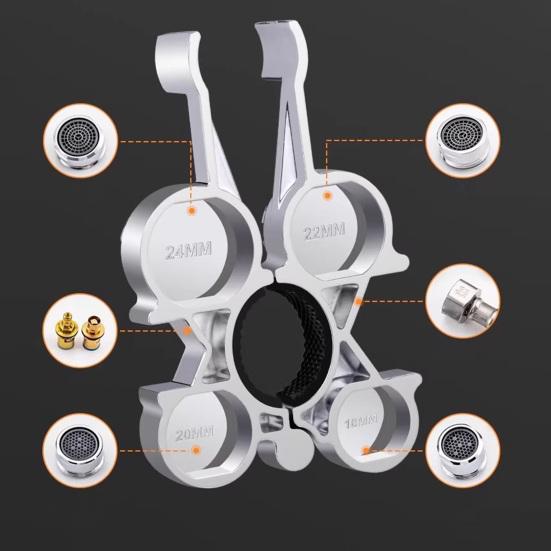 12-в-1 Ключ для аэратора Прочный Металлический Спрей-насадка для смесителя Удаление Инструмент Ремонт сантехники кухонной и ванной раковины