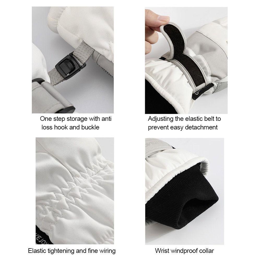 Зимние теплые снежные перчатки Нескользящие лыжные перчатки Прочные перчатки для верховой езды