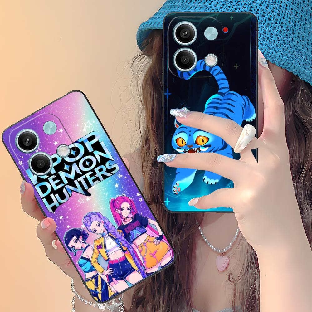 Чехол для телефона KPOP Hunter Girls для Xiaomi Redmi Note 14 13 12 11 S Pro Plus 4G 5G Защитный роскошный красивый чехол с цветной печатью