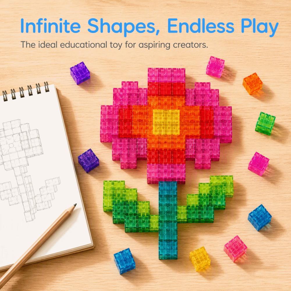 Transparent Magnetic Cubes Construction Toy Geometric Children's Educational Toy Children