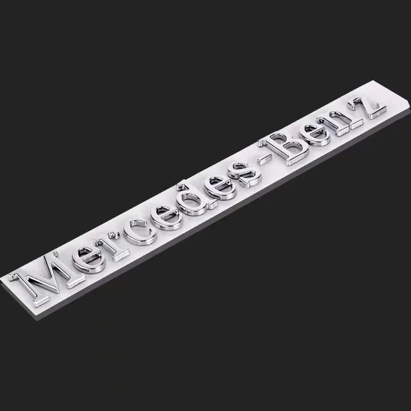 CUTRB1 For Mercedes Benz Original Letter Logo 3D ABS Car Emblem Stickers Universal Decals Modified Dody Rear Tail Standard Accessories