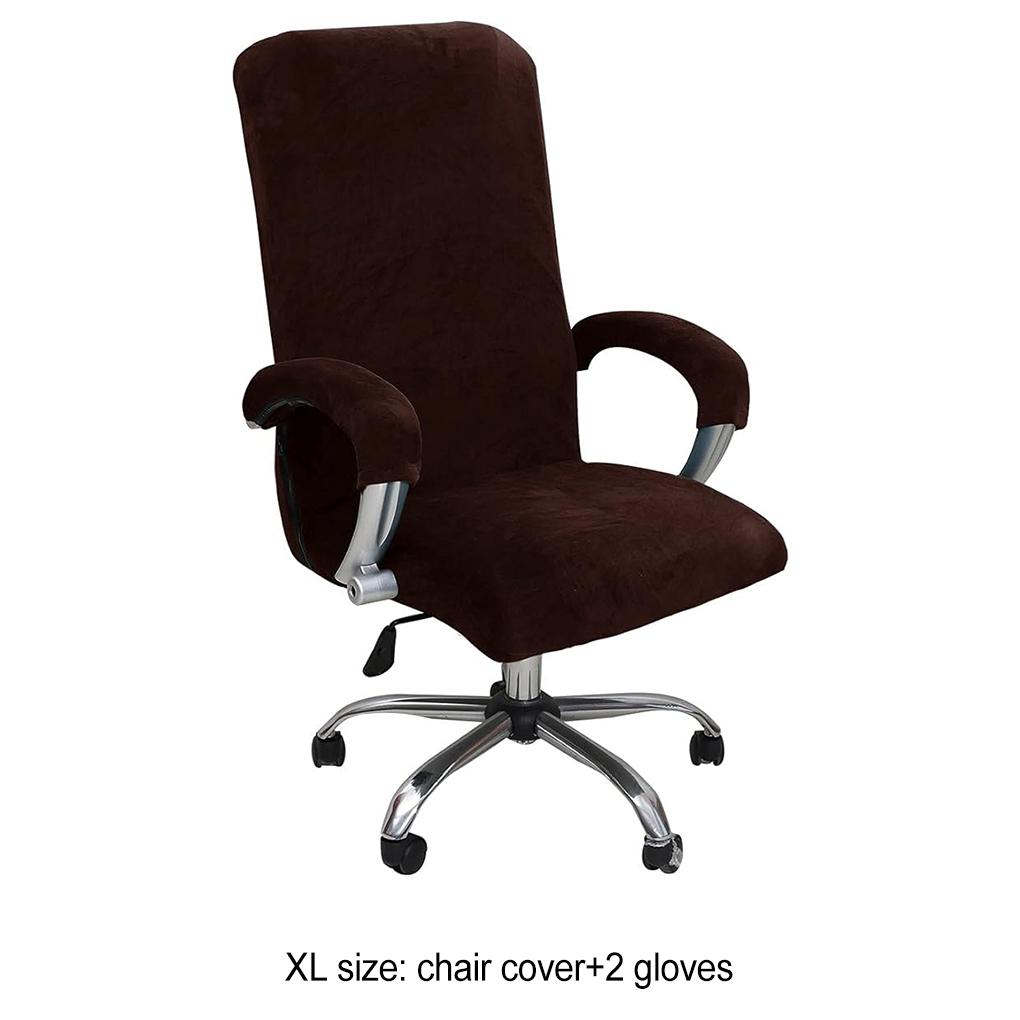 Чехол для стула с полной защитой, бархат премиум-класса, универсальный размер, эластичный вращающийся чехол для стула, легкий уход