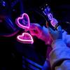 Car LED Window Lights Interior Decoration Lights Glowing Heart Atmosphere Lights USB Wiring Car Modification Neon Car Decoration