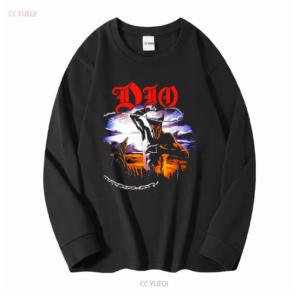 Dio Devil Whipping Chain Men's T Shirt Holy Diver Album Heavy Metal Rock Band vintage Washed homme graphic Versatile Casual
