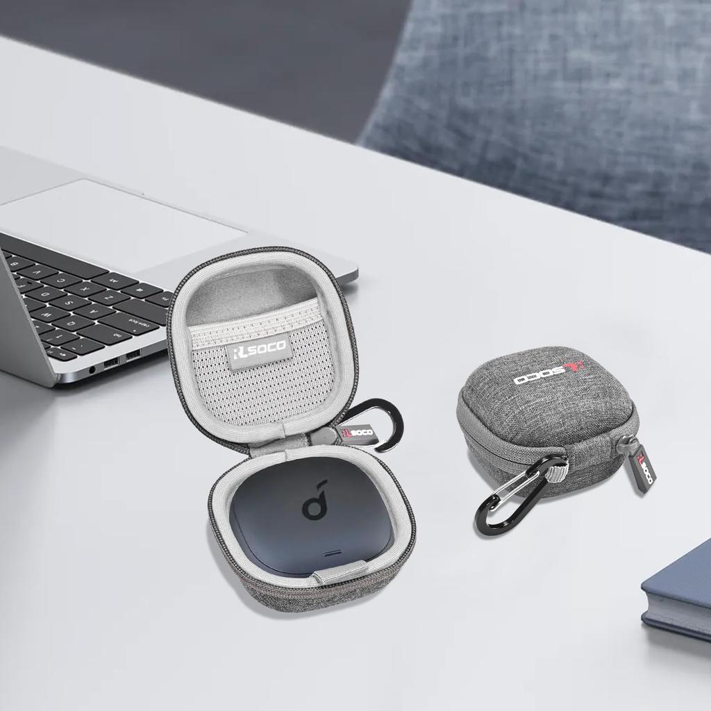 Чехол RLSOCO для Anker Soundcore liberty Чехол Soundcore liberty 4 NC для беспроводных наушников Soundcore liberty air 2 pro 4/Чехол Anker, (серый)