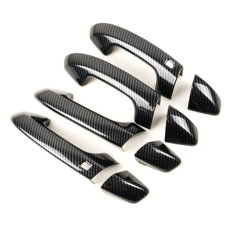 For Kia Stinger 2018 ABS Carbon Fiber Texture Car Styling Exterior Door Handle Pull Cover Trim