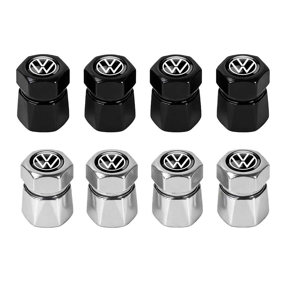 W1523D Metal Car Wheel Tire Valve Stem Caps Exterior Accessories For Volkswagen VW R Polo Passat Rline Golf 4 5 6 Tiguan Jetta GTI