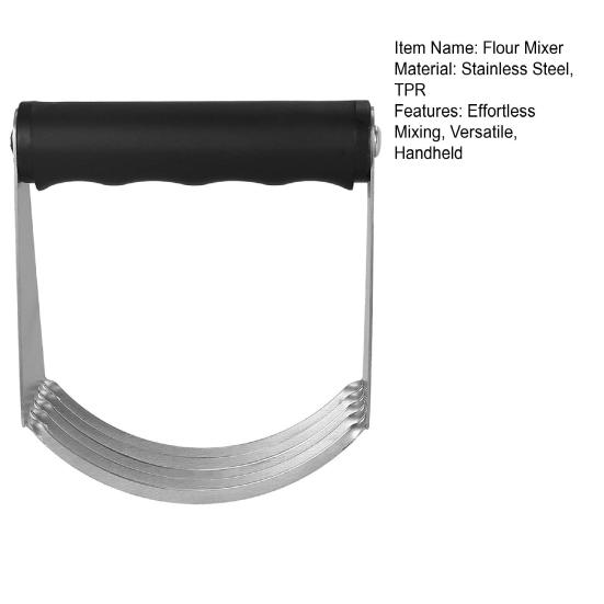 Кондитерский нож из нержавеющей стали Профессиональный блендер для теста с эргономичной ручкой Сверхпрочный инструмент для нарезки масла и теста для печенья, пирогов