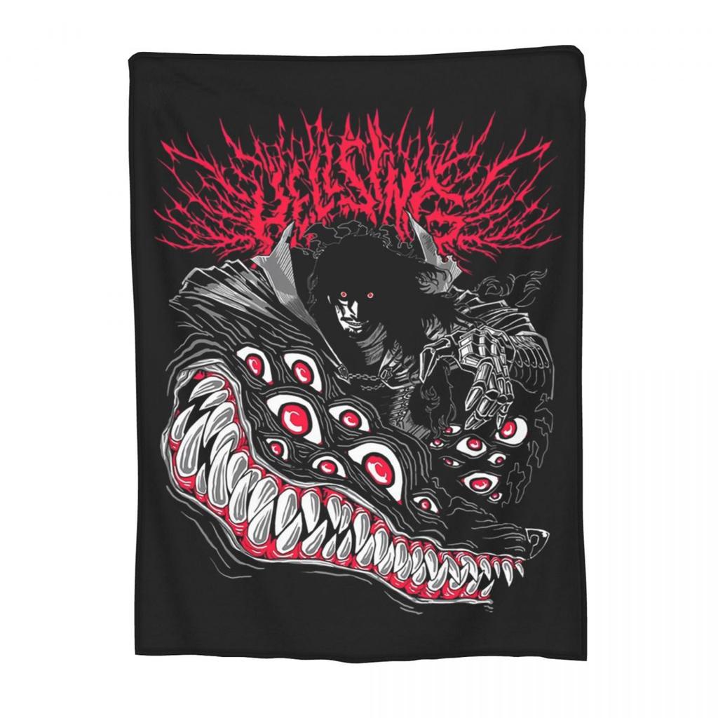 Alucard Hellsing Manga Blankets Soft Warm Flannel Throw Blanket Bedspread for Bed Living room Picnic Travel Home Sofa
