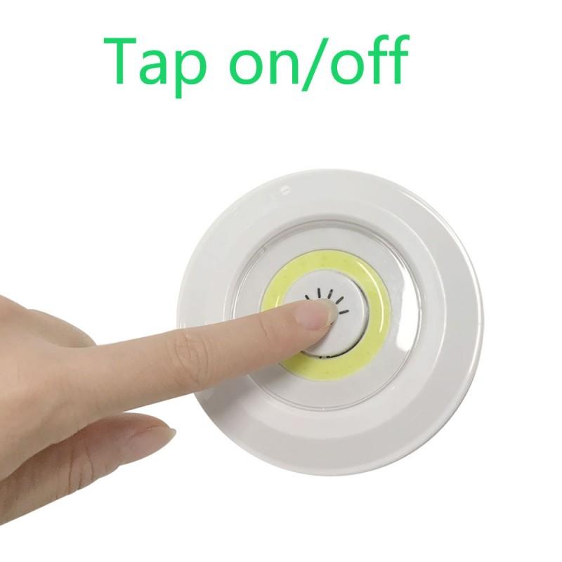 Яркий светильник Cob Under Cabinet Light 3W LED Wireless Remote Control Dimmable Wardrobe Night Lamp Home Bedroom Closet Kitchen