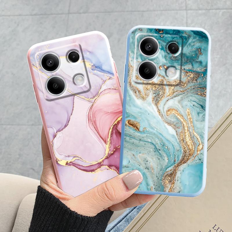 Роскошный чехол для Redmi Note 13 Pro 4G 5G Fundas Мраморный модный узор Мягкая ТПУ защитная крышка для Xiaomi Redmi Note14 Pro Capa