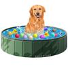 Складной бассейн для домашних животных Koramaku, не требует надувания, диаметр 120 см x высота 30 см, компактный и легко хранится, защита от перегрева, водные игры, плавание,