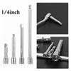 Hand Tool Wrench Long Shaft Extension Bar 1/4" Shank Drive Ratchet Socket Improved Extender