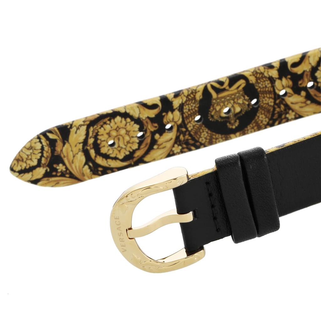 [Versace] Часы SAFETYPIN, черный циферблат, нержавеющая сталь, сапфировое стекло, кварцевые, 34 мм, швейцарские часы VEPN00320, женские [Товар]