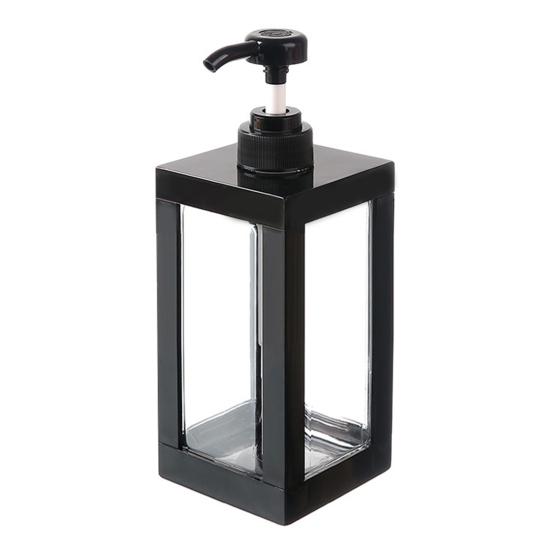 Pressed Lotion Bottles Square Shower Gel Dispensing Bottles Soapshower Gel Empty Storage Bottle for Bathroom