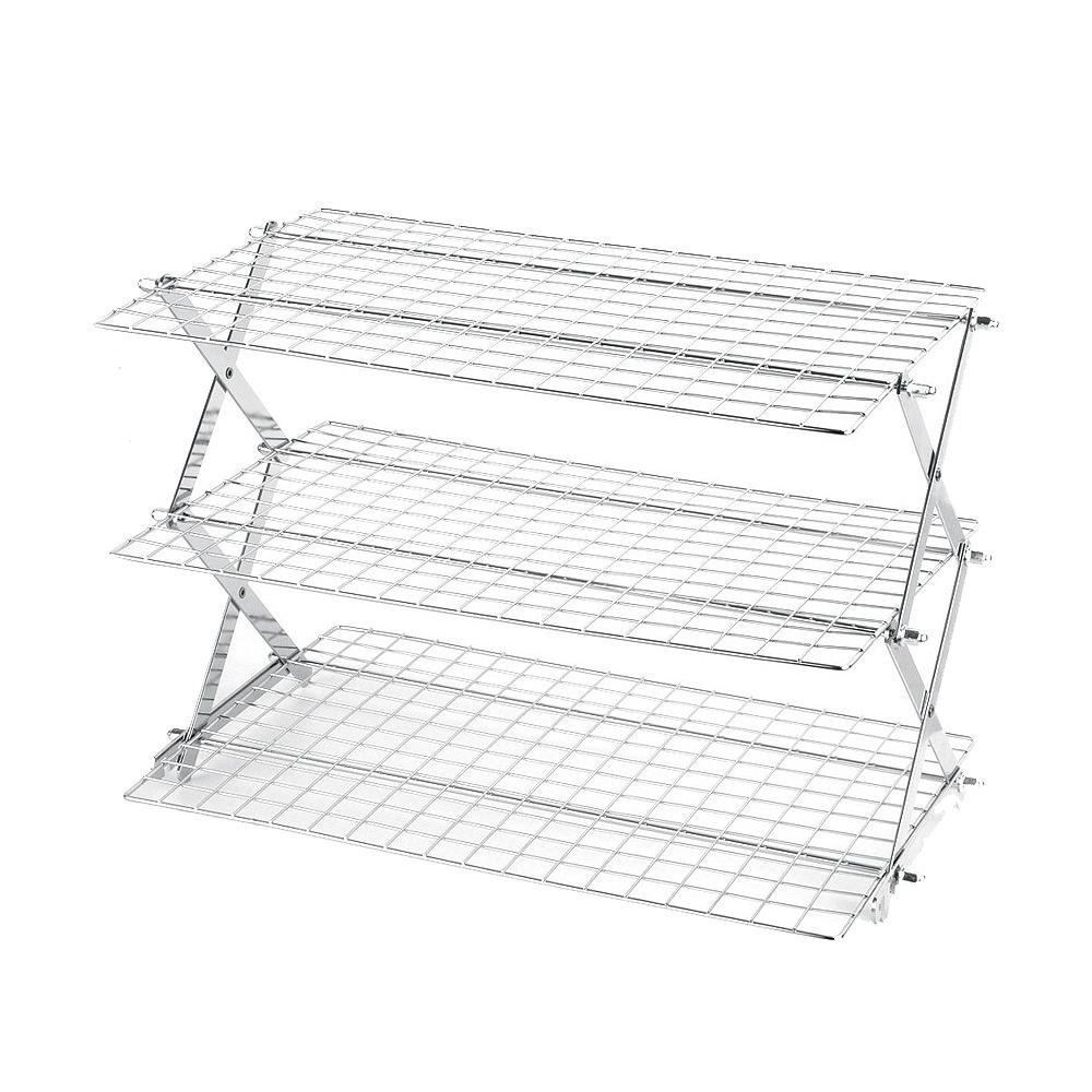 Black Silver Cooling Rack Wire Grid Grid Holder High Quality Baking Cooling Tray  Baking
