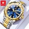 Men's Classic Business Mech Style Quartz Watch Waterproof Luminous Dual Calendar Dial Fashion Watch