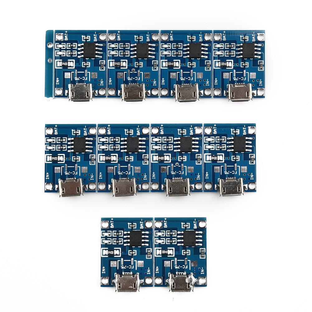 10 шт. в комплекте TP4056 USB-модуль зарядного устройства 5 В 1 А 18650-плата для зарядки литиевой батареи