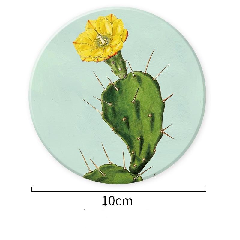 Креативные подставки с растительным узором из диатомовой земли, абсорбирующие, с теплоизоляцией, износостойкие, повседневные предметы первой необходимости, домашняя подставка