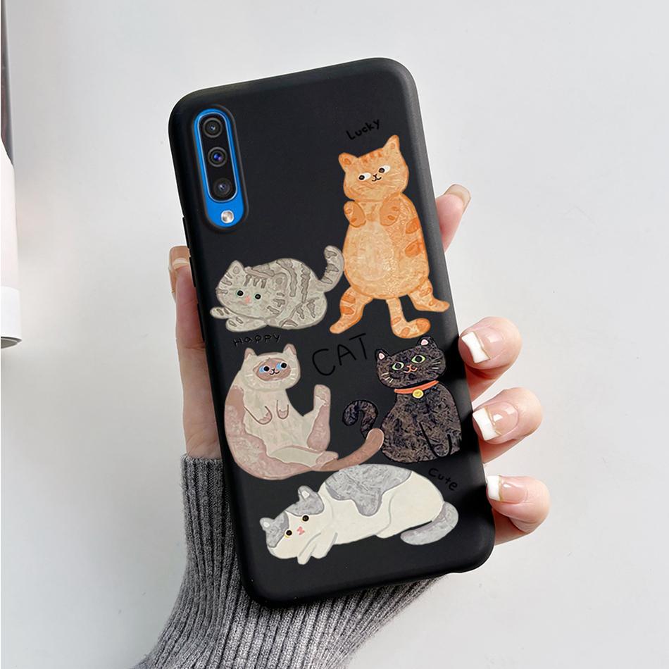 Чехол для Samsung A50 A50S A30S Мультяшный Мягкий Жидкий Силикон Полная Защита Задняя Крышка Телефона Для Galaxy A 50 50S 30S Funda Оболочка