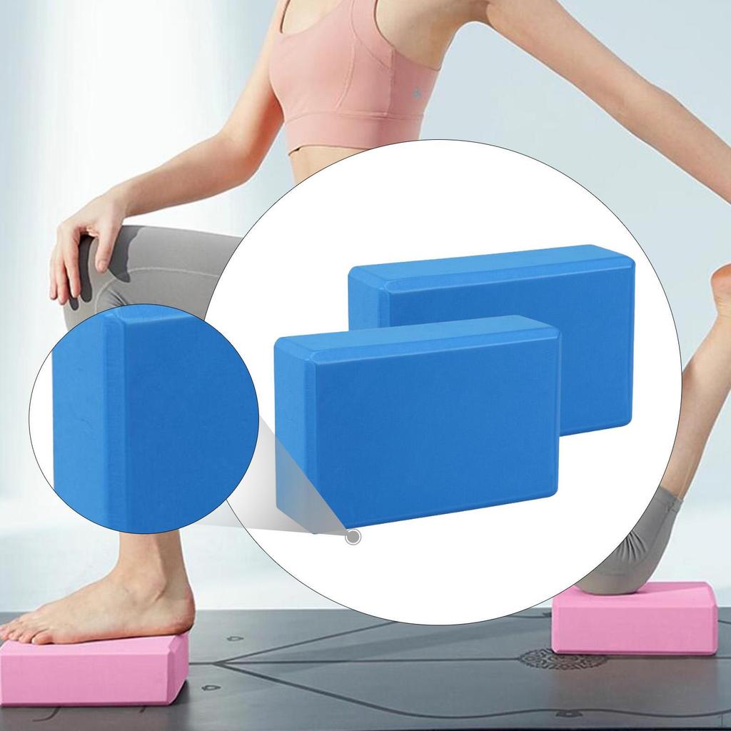 2 Pieces Yoga Blocks EVA Foam Anti Slip Soft Exercise Accessories for Gym Stretching