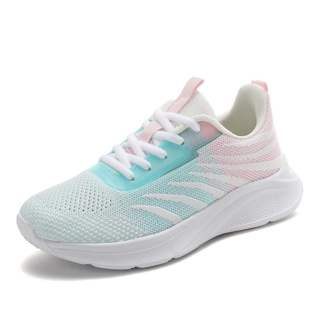Женские дышащие кроссовки для бега из сетки Flyknit - Низкие, Большого размера, Повседневные кеды для Весны/Лета