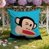 Мультяшная наволочка с обезьянкой P-Paul Frank, двойного назначения для дома и автомобиля: Двусторонняя конструкция для максимального комфорта