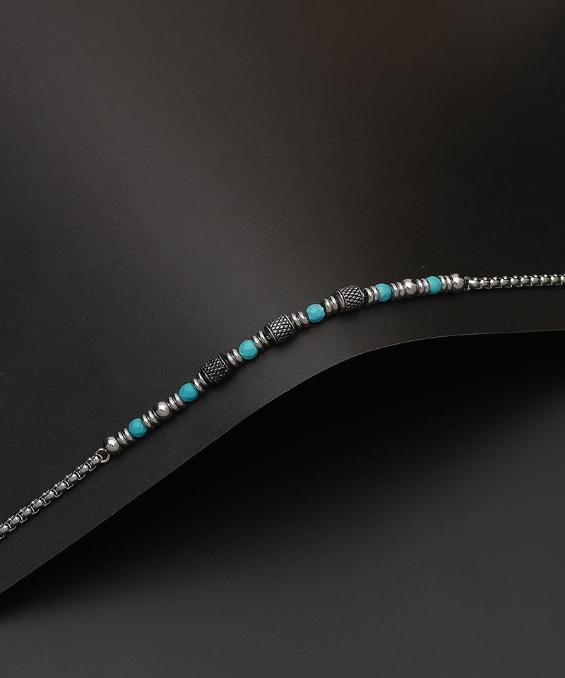 Blancier Ocean Line Bm257B1215 Бирюзовая Натуральный Камень Цепь Мужской Браслет