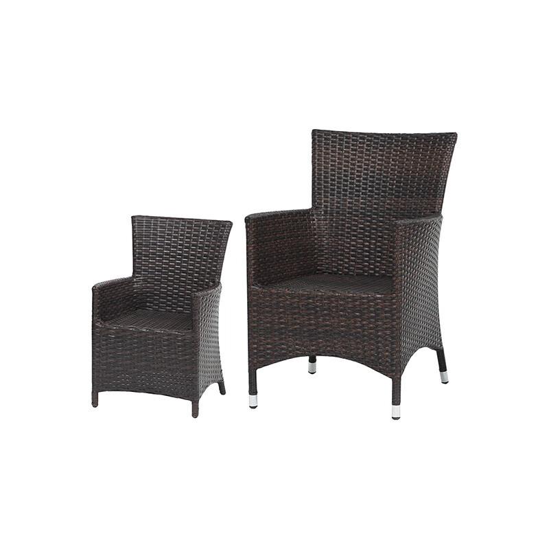OEING Outdoor Wicker Single Chair with Armrests