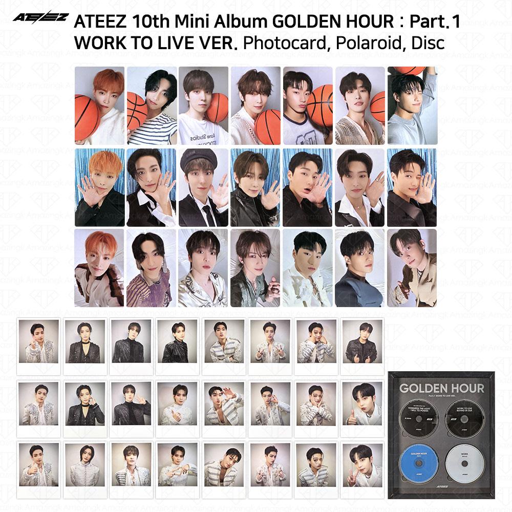 ATEEZ Golden Hour Part.1 Work To Live Ver Photocard Polaroid Disc KPOP K-POP