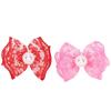 20Pcs Lace Trim Pet Hair Tie Bow Shape Pet Lace Headwear Dog Hair Flower  Festival Styling
