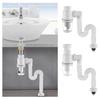 1 Set Sink Drain Pipe Easy Installation Odor Resistant Universal Sewer Pipe Kit for Bathroom Home Kitchen