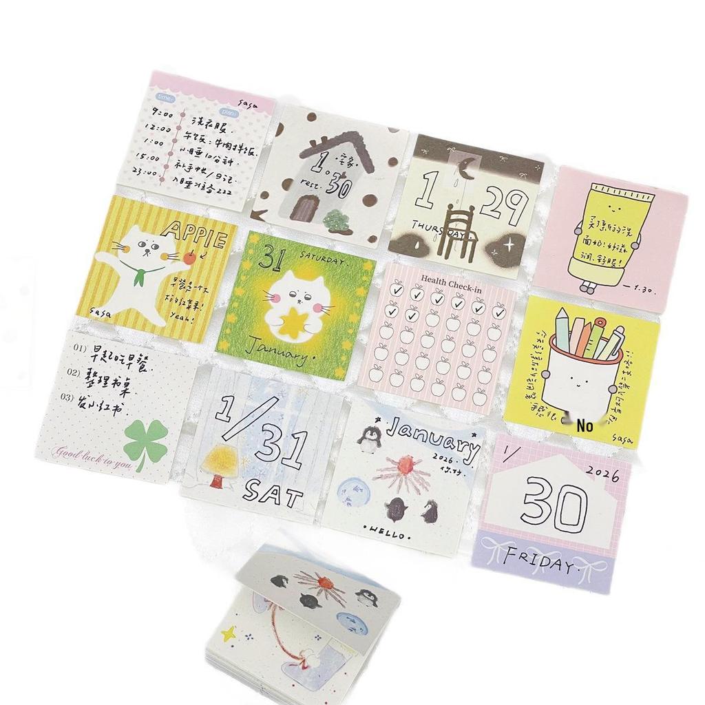 Waka Waka Hand-painted 60-Day Date Stickers Mini Paper Pad