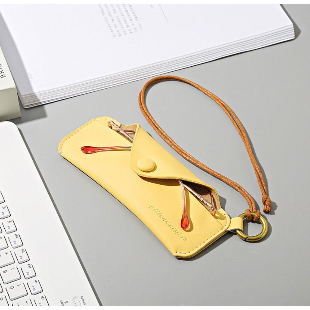 With Hanging Rope Sunglasses Cases Snap-fastener Eyewear Protector Eyeglass Pouch Boys Girls