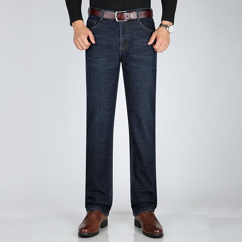 ROMON Мужские зимние джинсы прямого кроя на флисовой подкладке