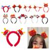 Cute Stuffed Dragon Head Shape Hair Hoop Women Spa Wash Face Makeup Headband for Photography New Year Hair Accessories