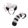 Cartoon Raccoon Ear Hairband/ Tail Adult Unisex Halloween Party Headband Costume