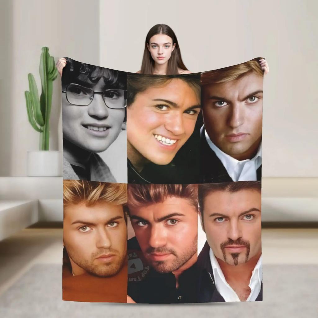 George Michael Blanket Premium Soft Fleece Throw for Winter Cozy Couch Bed Kids and Adult Use Patterned Blanket for Home