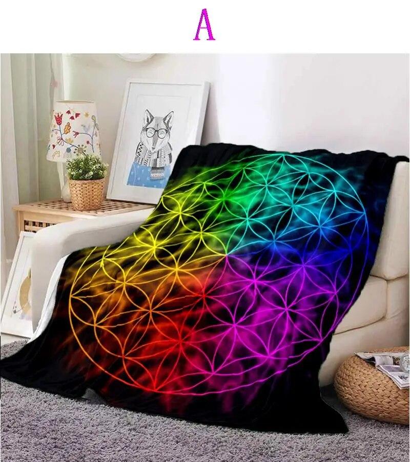 Sacred Planet Geometry Atomite Flower of Life фланелевое теплое и мягкое плюшевое одеяло для дивана-кровати для пикника