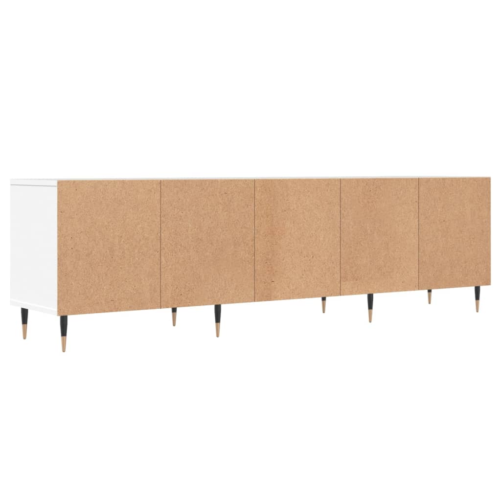 Szafka Pod Tv, Biała, 150X30X44,5 Cm, Materiał Drewnopochodny