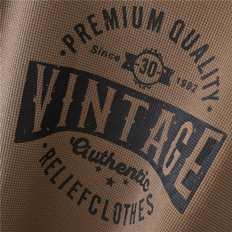 Вафельная женская толстовка с длинным рукавом, свободный повседневный пуловер больших размеров