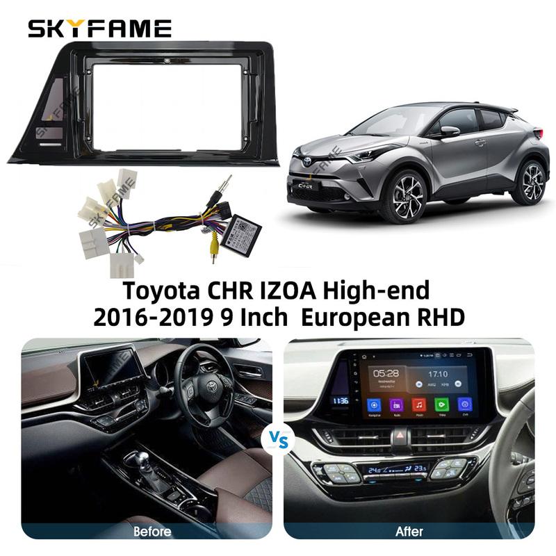 SKYFAME Car Frame Fascia Adapter Canbus Box Decoder Android Radio Dash Fitting Panel Kit For Toyota CHR IZOA