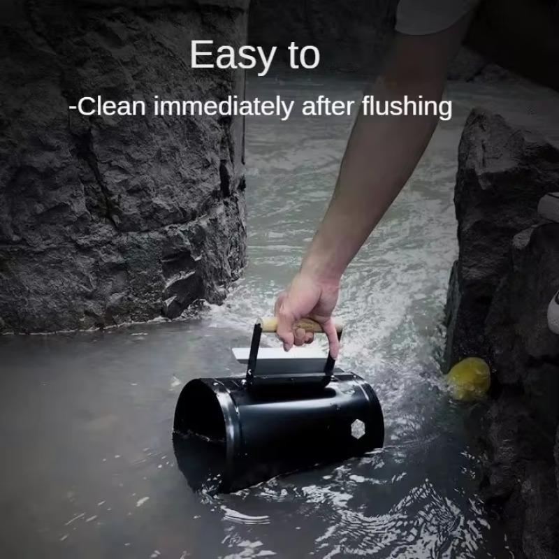 Бочка для розжига угля из углеродистой нержавеющей стали, быстродействующий стартер для розжига огня, уличный стартер для дымохода, кемпинга, приготовления пищи, барбекю