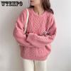 Women's Sweater Autumn and Winter Round Neck Loose Long Sleeved Pullover Knitted Top