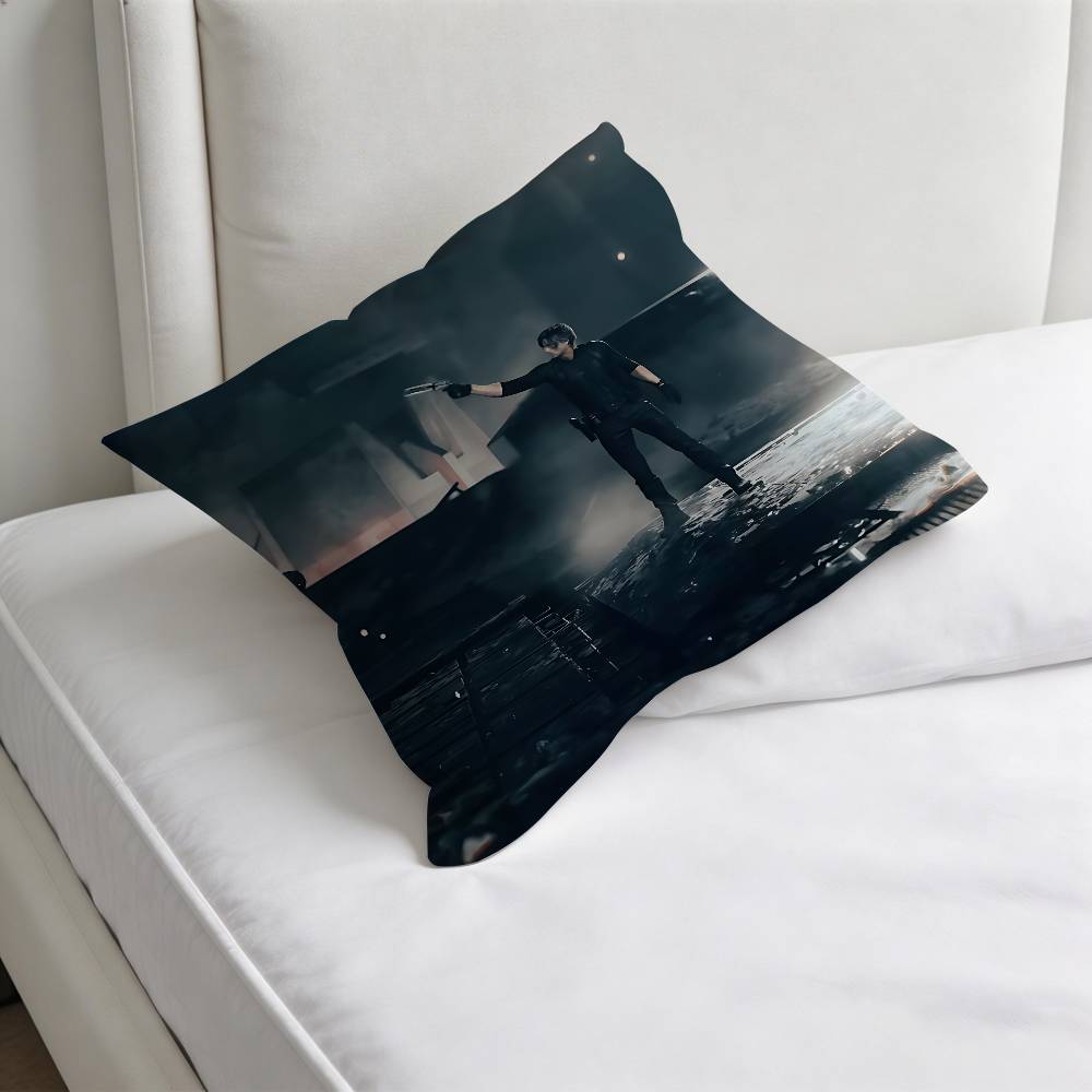 LLeon S Kennedy RRE Decorative Square Pillow Cover Soft Comfortable Pillow Case Sofa Bed Home Decoration