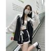 Korean Fashion Track Jacket Women Harajuku Oversized Thin Outdoor Jackets Summer Windbreaker Gorpcore Streetwear Zipper