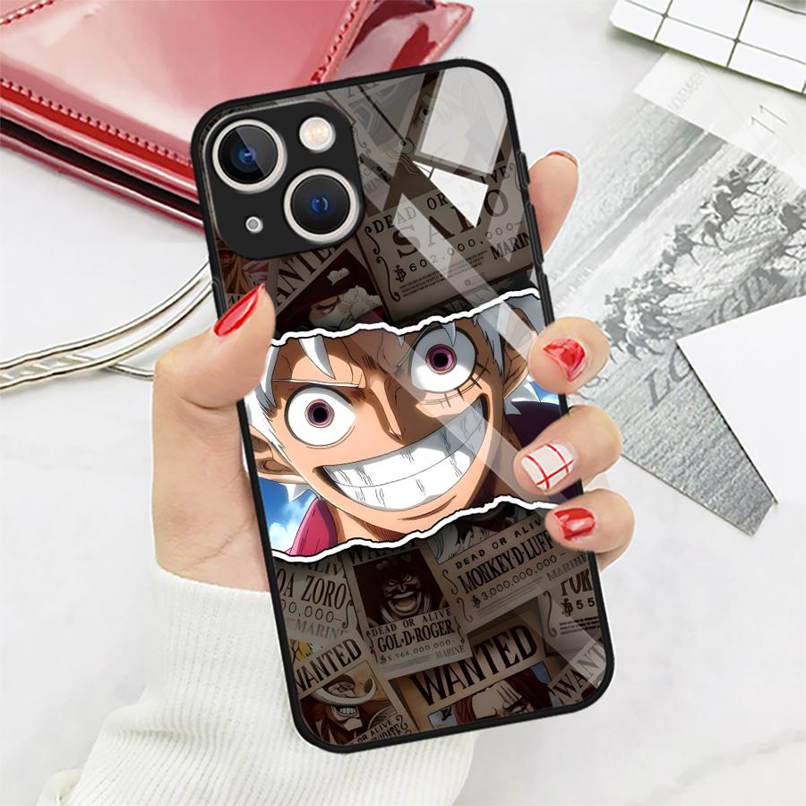 OneS P-ieceS LuffyS Case for iPhone 17 Pro Max 8 Air 15 Plus XR 14 12 11 13 16 Glass Phone Cover