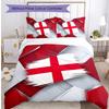 England Football Printed Bedding 3 Piece Set Cozy Breathable Bed Cover Set as Housewarming Holiday Gift